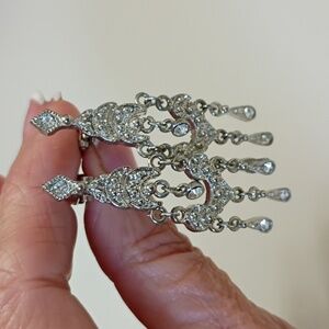 Clip On Earrings Chandelier Holiday Vintage Women's Art Deco Wedding Party
